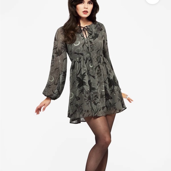 Disturbia Dark Gray Moonlit Dress - Picture 4 of 7